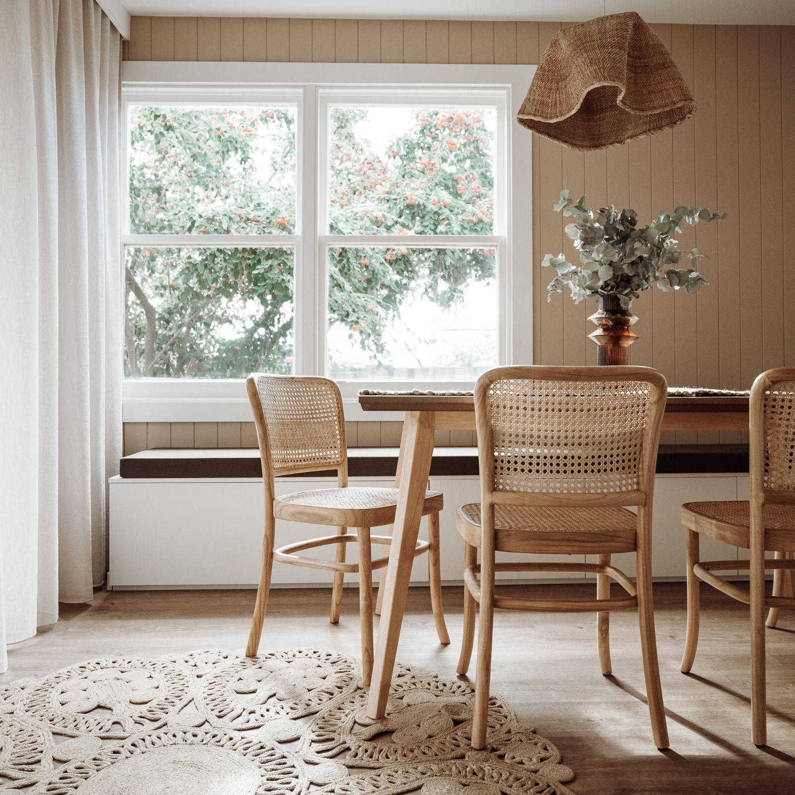 Prague Cane Bentwood Side Chair in Natural Set of 2 L3 Home