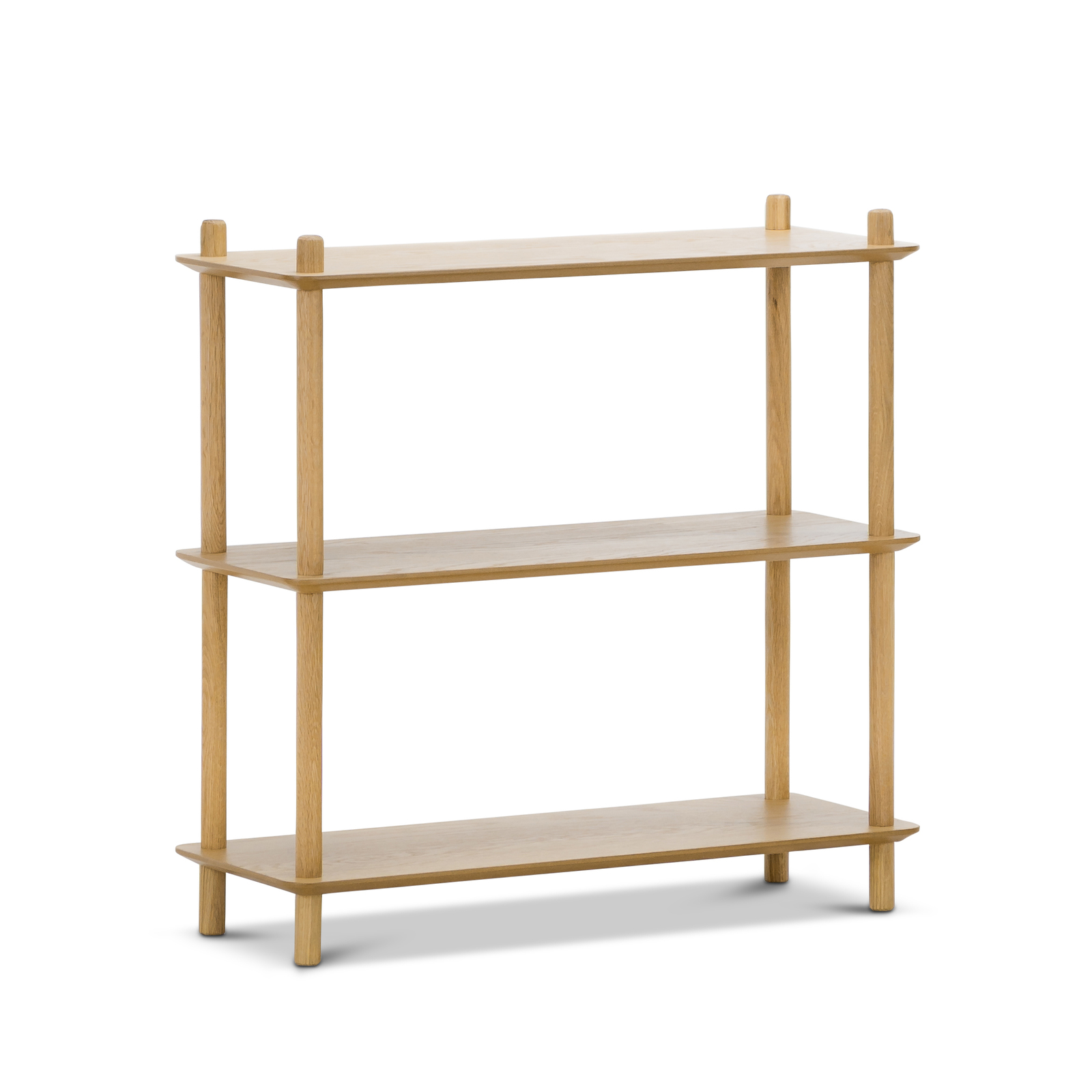 Low oak discount shelving unit