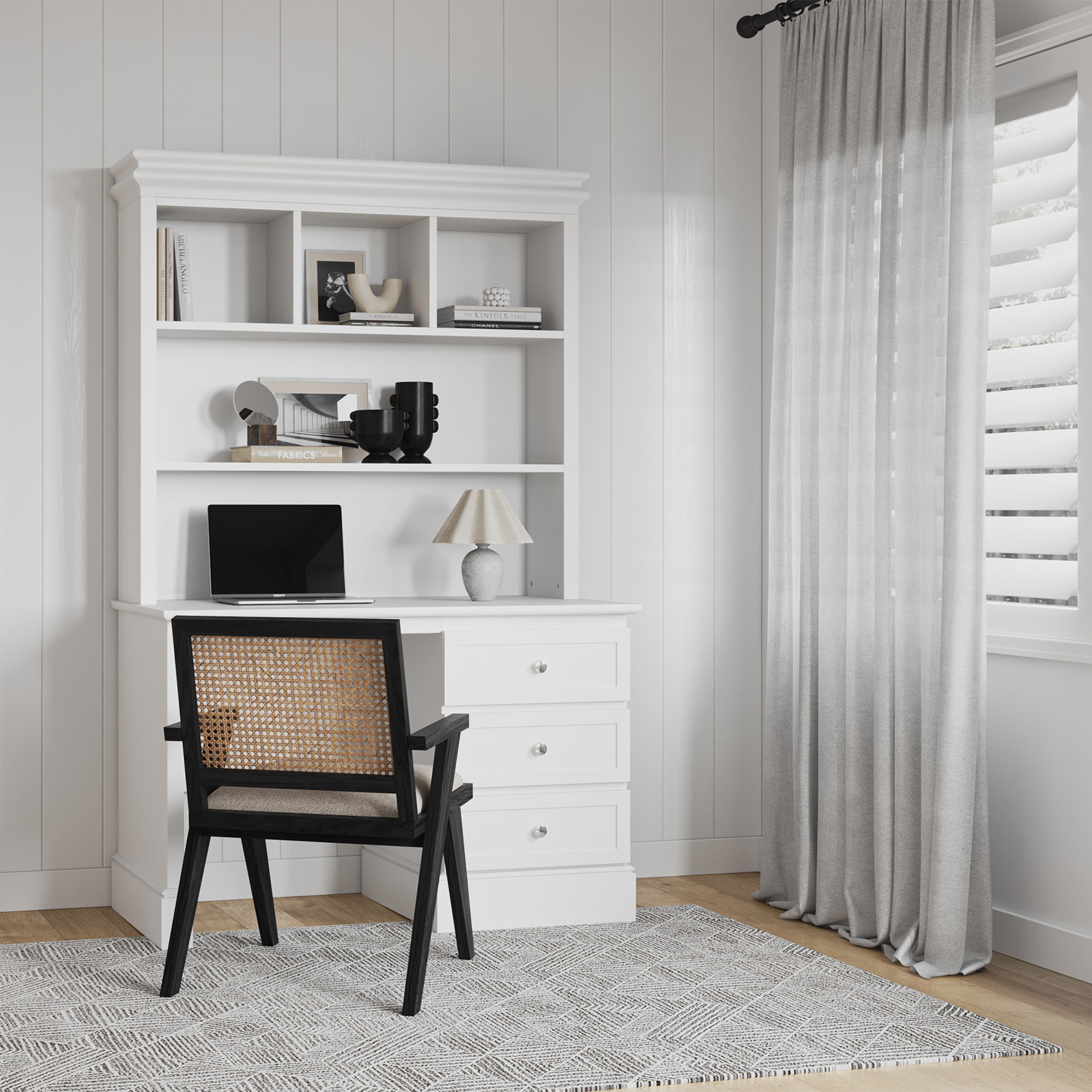White outlet office hutch