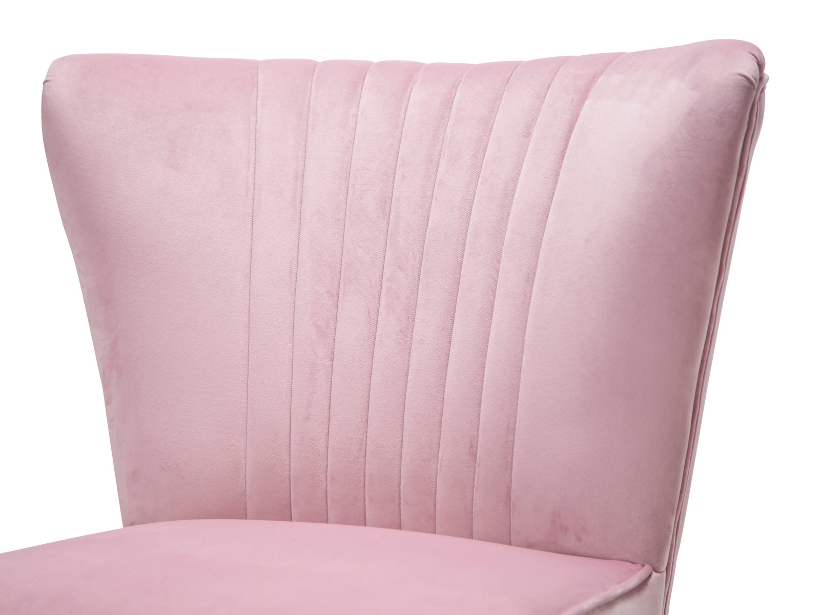 Velvet Blush Pink Slipper Accent Chair L3 Home
