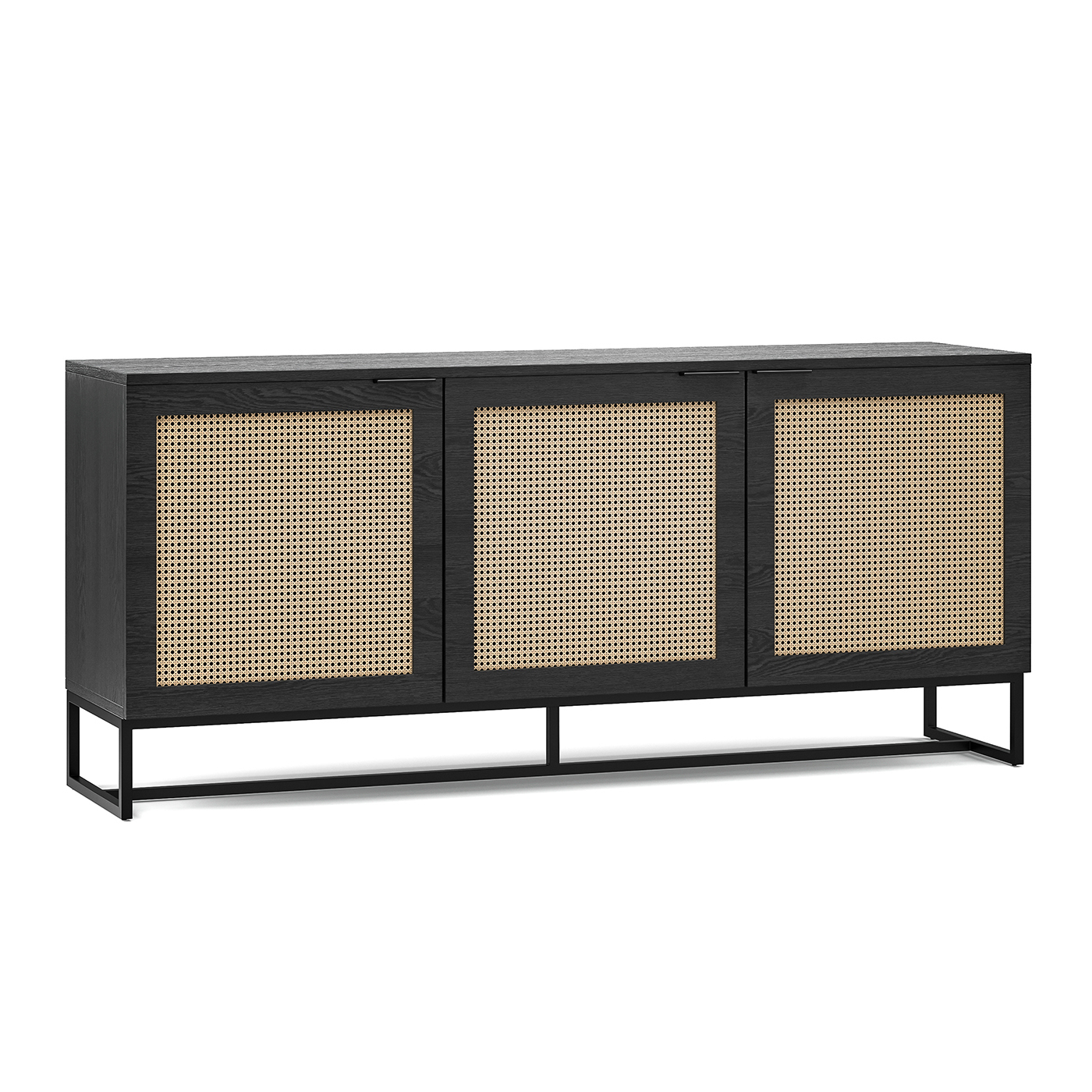 Black shop rattan sideboard