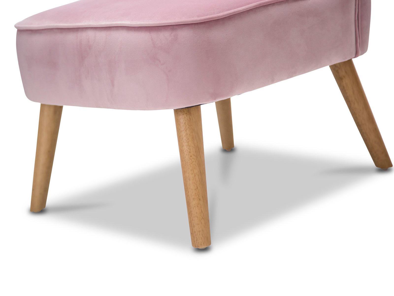 Velvet Blush Pink Slipper Accent Chair L3 Home