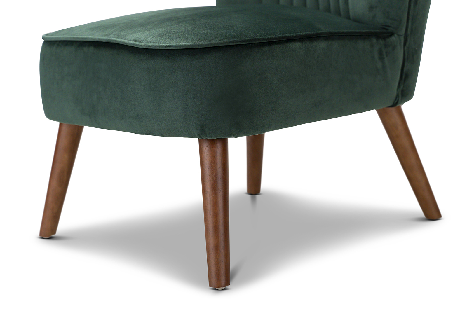 Velvet Emerald Green Slipper Accent Chair | L3 Home