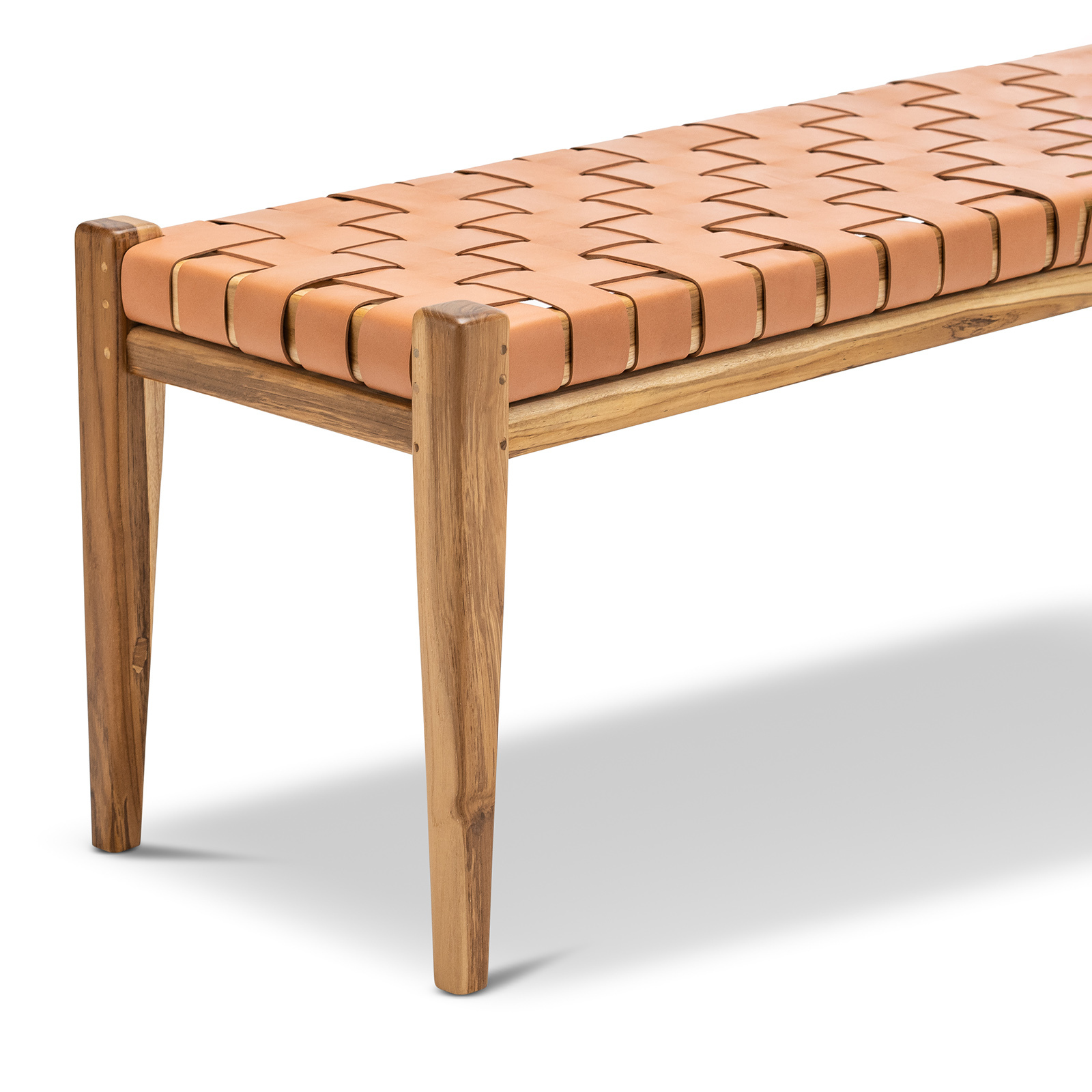 Lazie Bench Leather Strap 150cm in Natural Tan L3 Home