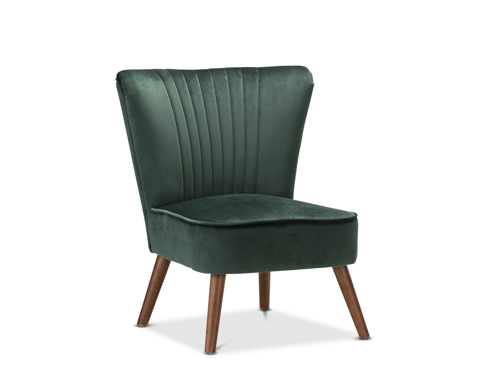 velvet emerald green slipper accent chair