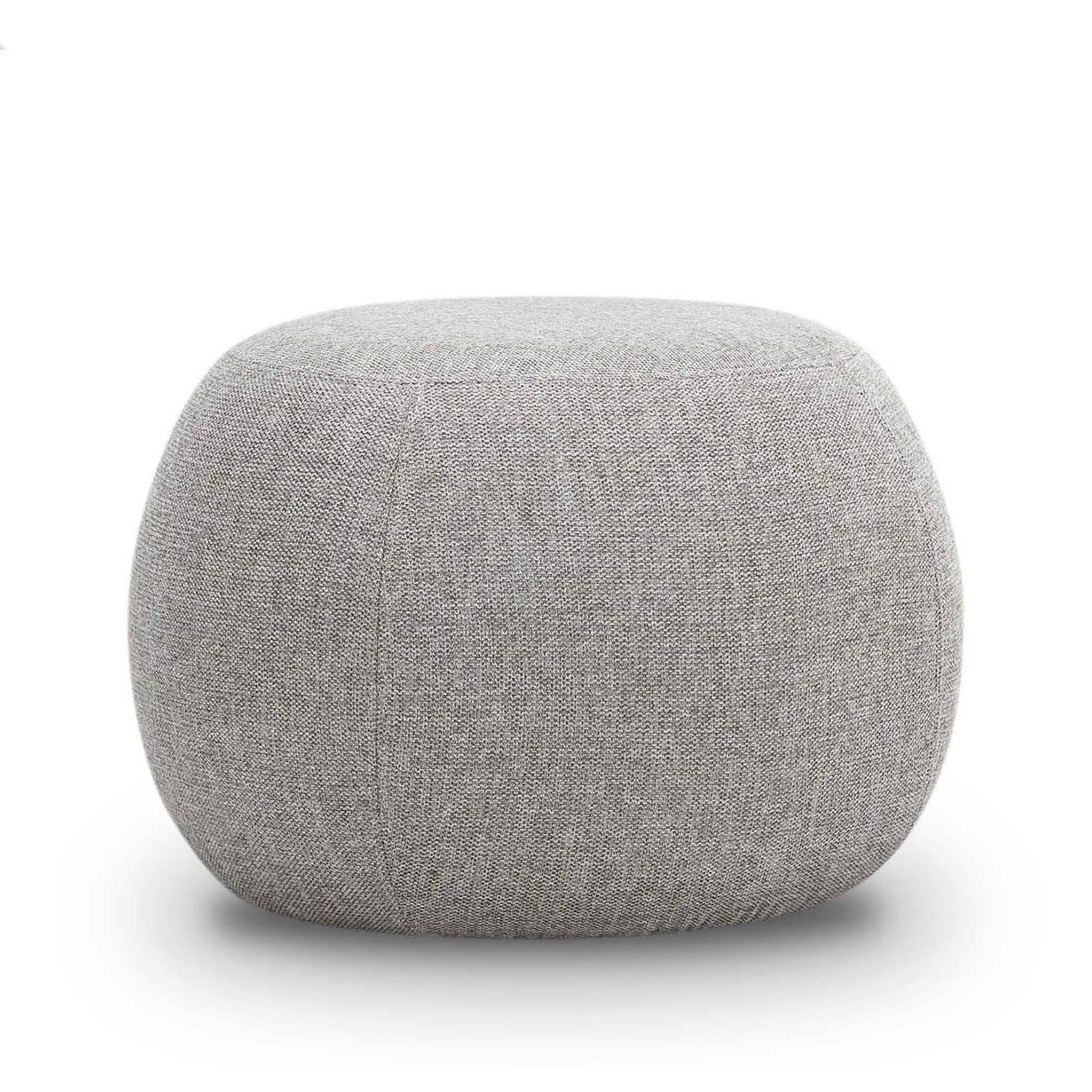 Venus Round Ottoman Pouf In Light Grey L3 Home Venus Round Ottoman Pouf In Light Grey, Round Ottoman Pouf