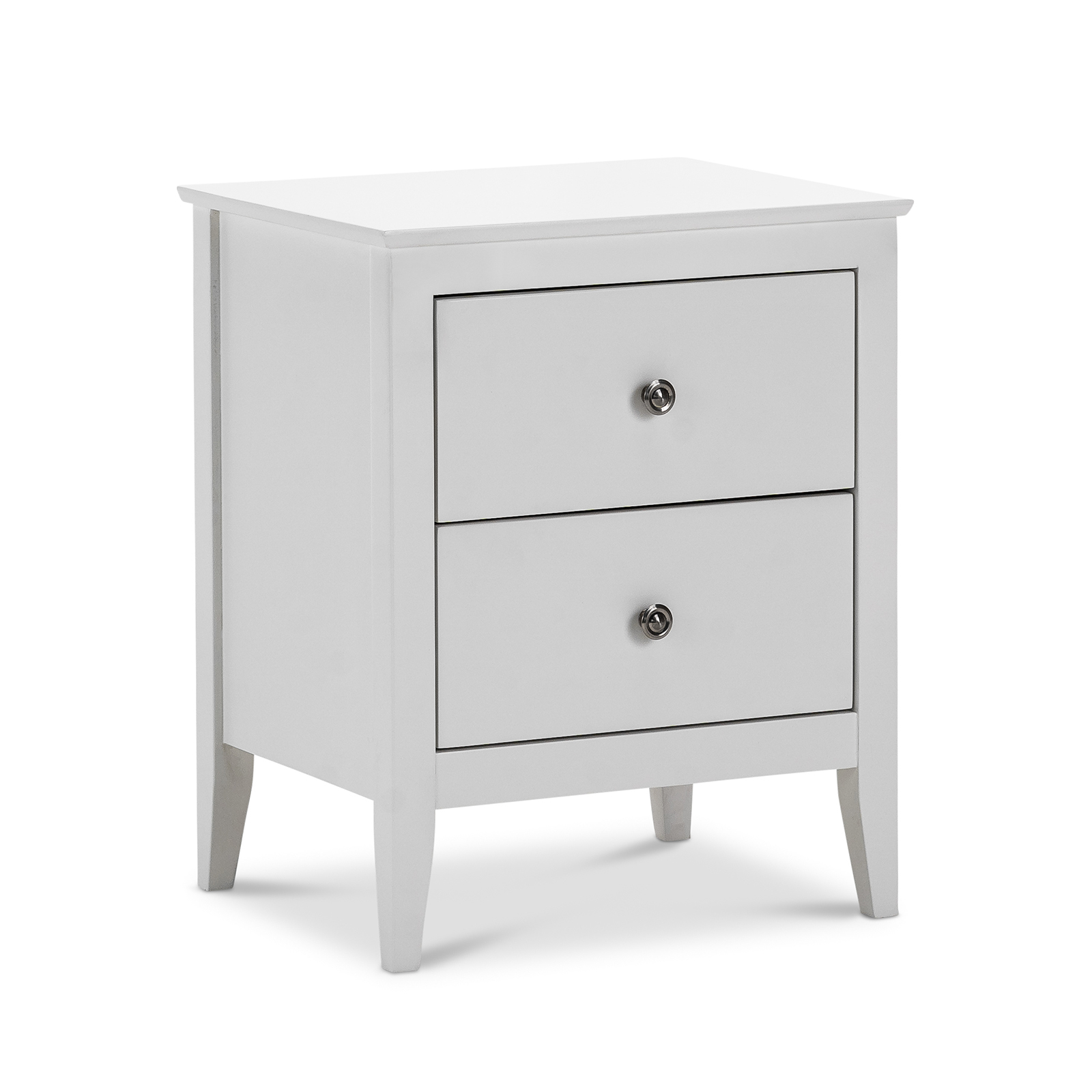 Avana 2 Drawer Bedside Table White Eastern Warehouse