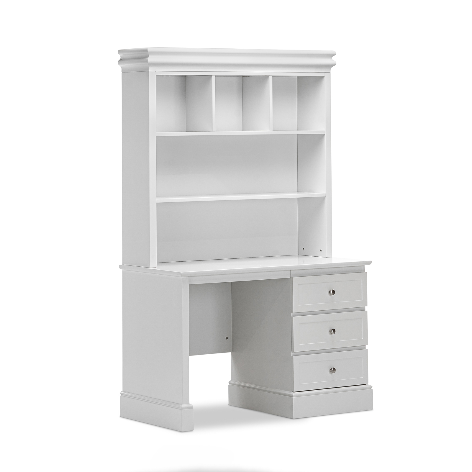 childrens white desk with drawers