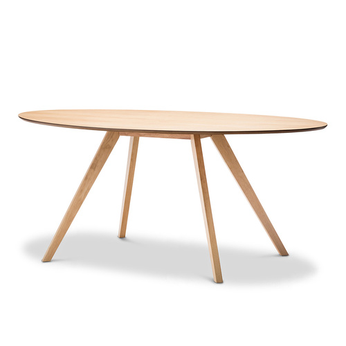 Carol Oval Dining Table, Natural Oak