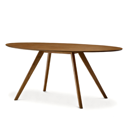 Carol 180cm Oval Dining Table, Brown Oak