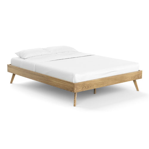 Stella Queen Bed Base, Natural Oak