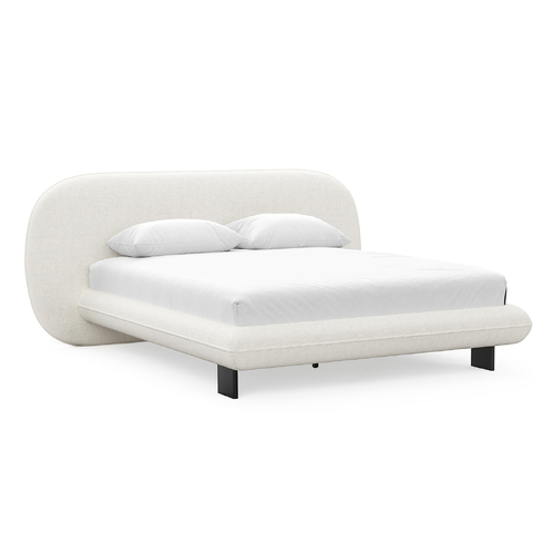 Brune Queen Bed Frame, Canvas Ivory