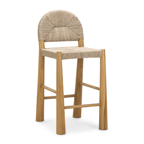 Caliste Woven Rope Arch Counter Stool, Indoor & Outdoor