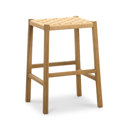 Kyren Woven Rope Barstool, Indoor & Outdoor