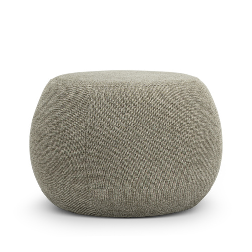 Venus Round Ottoman Pouf, Light Moss
