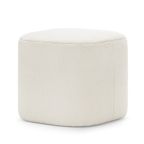 Podd Square Ottoman Stool, Bouclé Cream