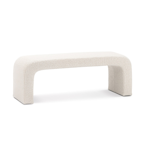 Harper Arch 120cm Bench Seat, Cream Bouclé