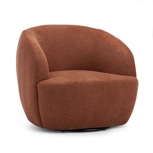 Cuddle Swivel Armchair, Rust Orange 