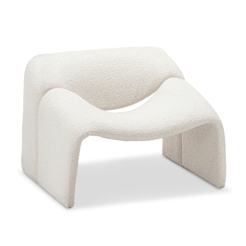 Wavee Bouclé Armchair, Cream
