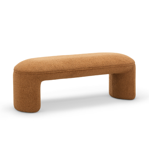 Remi 120cm Bench Seat, Teddy Rust