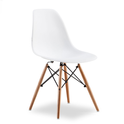 Replica Eames DSW Side Chair, White (Set of 4)