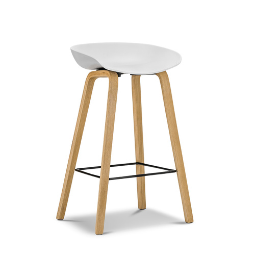 Replica Hay Bar Stools, White & Natural (Set of 2)
