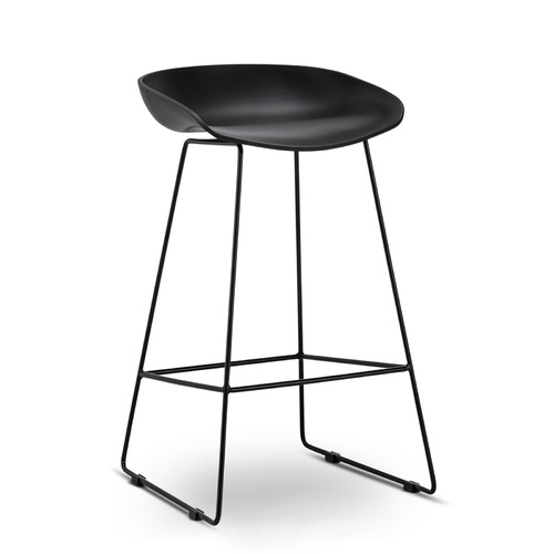 Replica Hee Welling Hay Sled Barstool, Black (Set of 2)