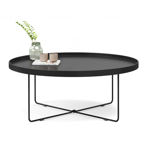 Hover Round Tray Coffee Table, Black