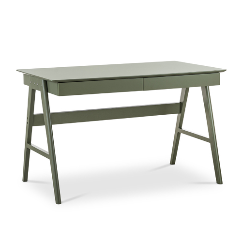 Aleksander 2 Drawer Desk, Olive Green