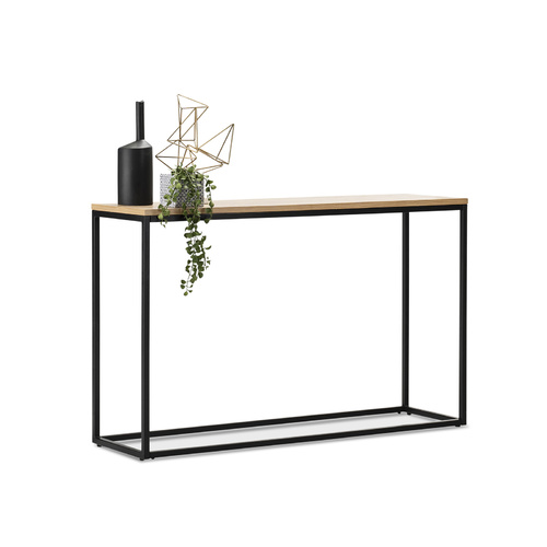 Macy Oak Console Table, Black