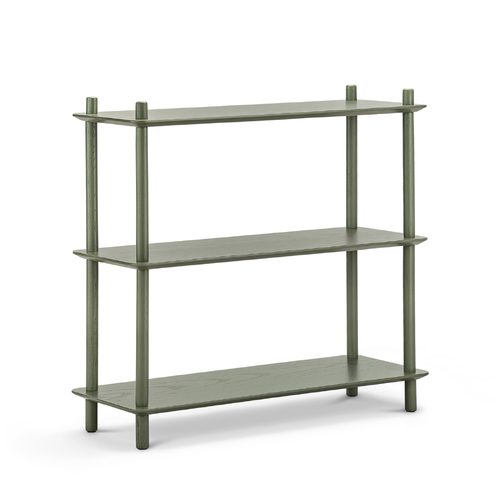 Rakk Low Bookshelf, Olive Green
