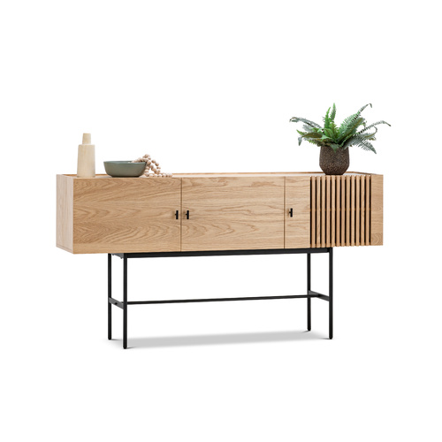 Xaviar 3 Door Array Sideboard, Natural & Black