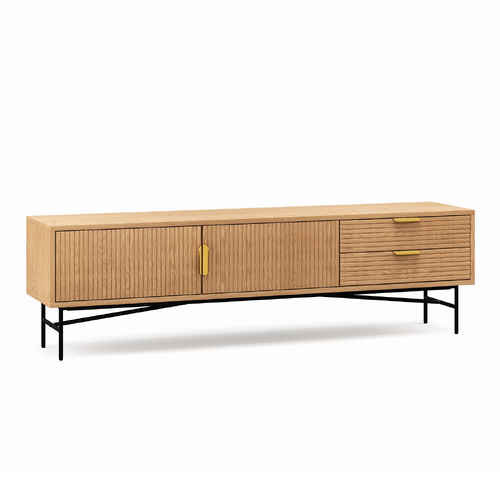 Kina 180cm Ripple TV Entertainment Unit, Natural Oak