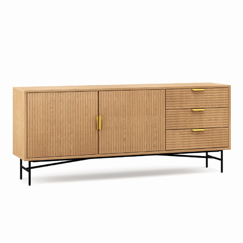 Kina Ripple Sideboard Buffet, Natural Oak