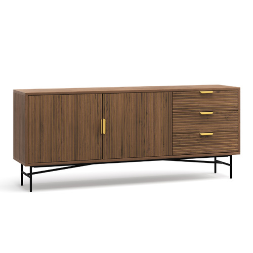 Kina Ripple Sideboard Buffet, Light Walnut