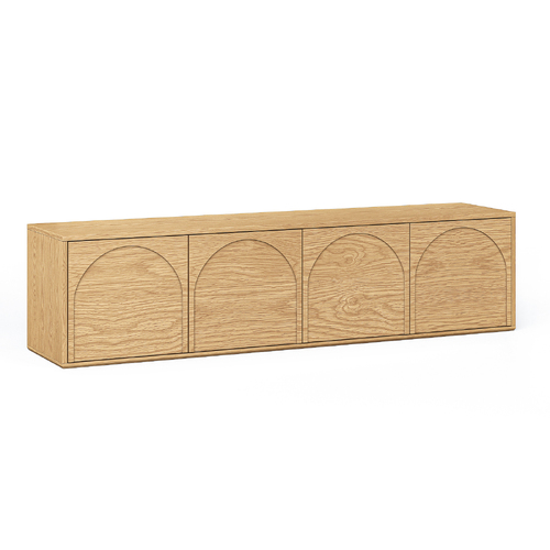 Aurora 4 Door Arch TV Entertainment Unit, Natural Oak