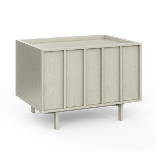Linea Bedside Table, Putty