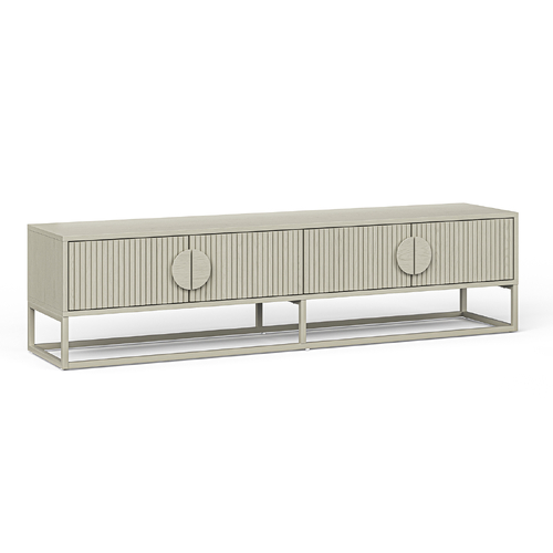 Braxton 180cm Ripple TV Entertainment Unit, Putty