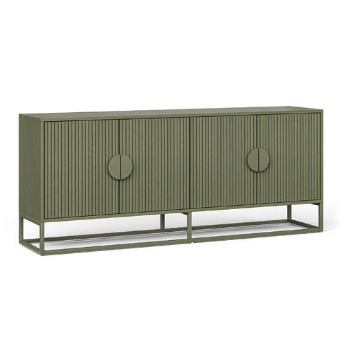 Braxton Ripple Sideboard Buffet, Olive Green