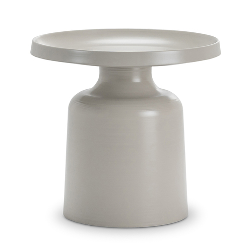 Palemo Round Pedestal Tray Side Table, Dove Grey