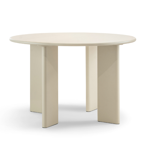 Omni 120cm Round Dining Table, Ecru Putty