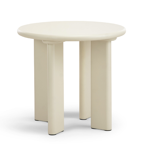 Omni 50cm Round Side Table, Ecru Putty