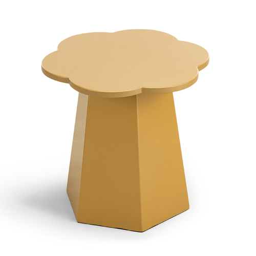 Essie Scallop Side Table, Mustard