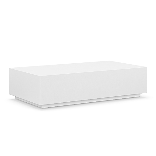 Plade Concrete Coffee Table, White