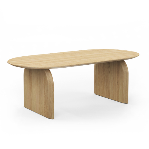 Arco 200cm Oval Oak Dining Table, Natural