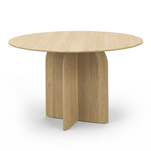 Arco Round Oak Dining Table, Natural