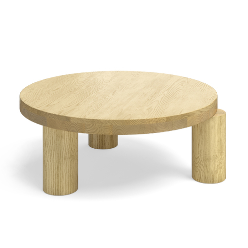 Nomad Solid Oak Round Coffee Table, Natural