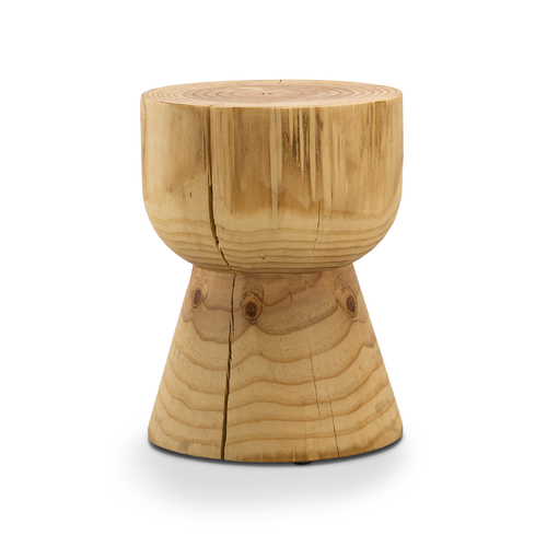 Kork Hourglass Stump Stool, Natural