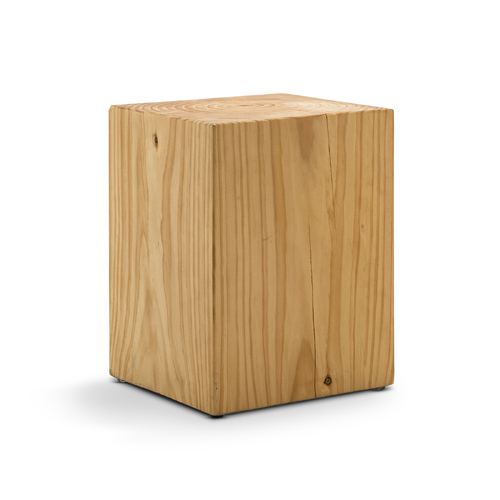 Blok Square Stump Stool, Natural