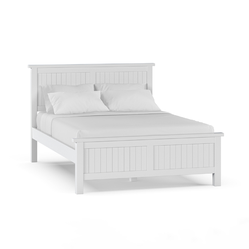 Snow Double Bed Frame, White